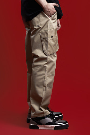 KHAKI CROSS POCKETS CARGO PANT - Shop Now - Checkmate Atelier